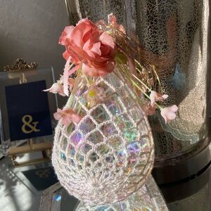 Vintage Silvestri Crystal Ornament Iridescent